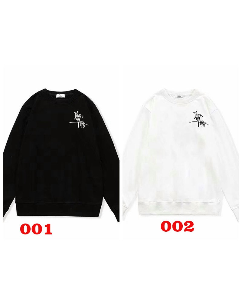 ディオールトレーナーお洒落刺繍可愛いミツバチ付きスウェットカジュアル人気上着男女むけ