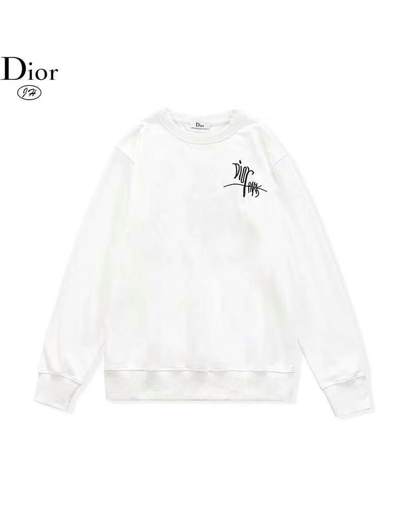ディオールトレーナーお洒落刺繍可愛いミツバチ付きスウェットカジュアル人気上着男女むけ