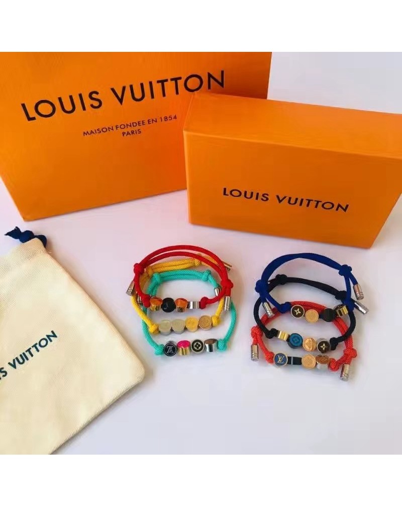 ルイヴィトン ブレスレットお洒落個性ブレスレットサイズ調整可能人気ブランドブレスレットペアお揃い