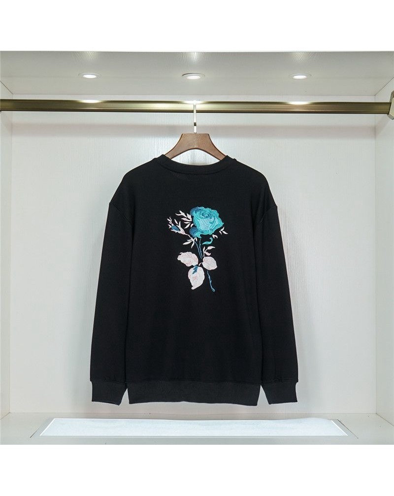 ディオールトレーナーお洒落精緻ローズ刺繍高級スウェットペアお揃い大人気新品トレーナートップスカジュアルファッション