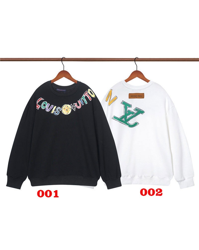ヴィトントレーナー個性潮流人気プリントスウェットコットン製おしゃれペアお揃い ヴィトントレーナー個性潮流人気プリントスウェットコットン製おしゃれペアお揃い