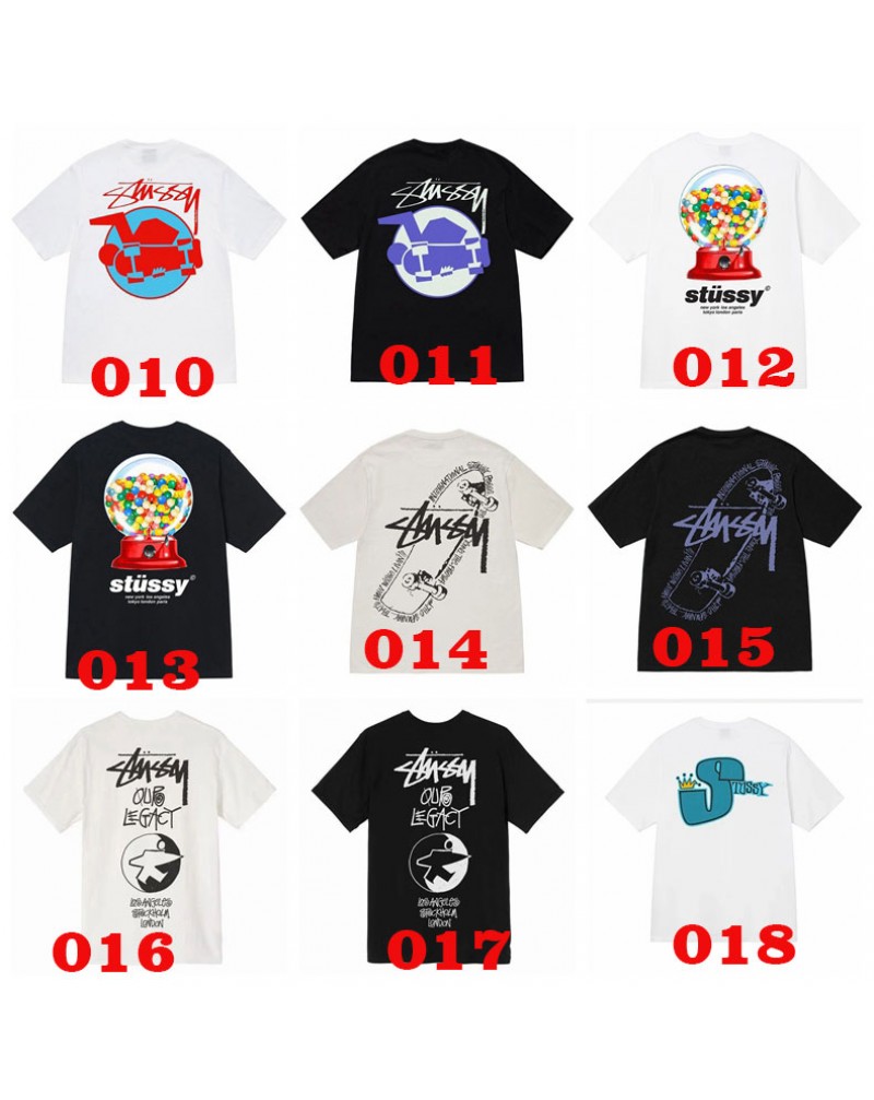 ステューシー 半袖tシャツ個性潮流ストーリー風ティシャツ落書きファッションペアお揃いトップスカジュアルお洒落大人気芸能人愛着