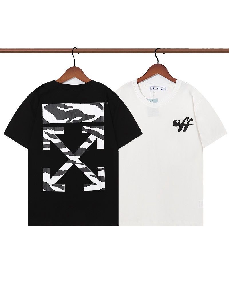 オーフホワイト 半袖tシャツペアお揃いカジュアル潮流人気独特矢印ティシャツコットン製通気性よいトップス