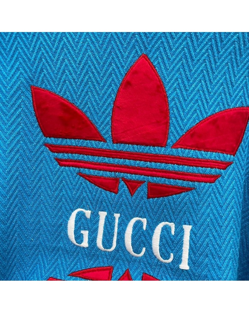 グッチ x adidas コラボセーター ニット長いシャツ経典刺繍ロゴ
