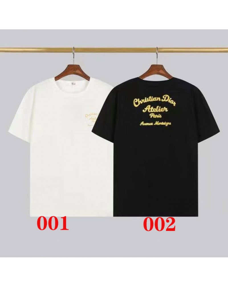 ディオール tシャツ半袖 お洒落人気ブランドティシャツコットン柔らかいソフト