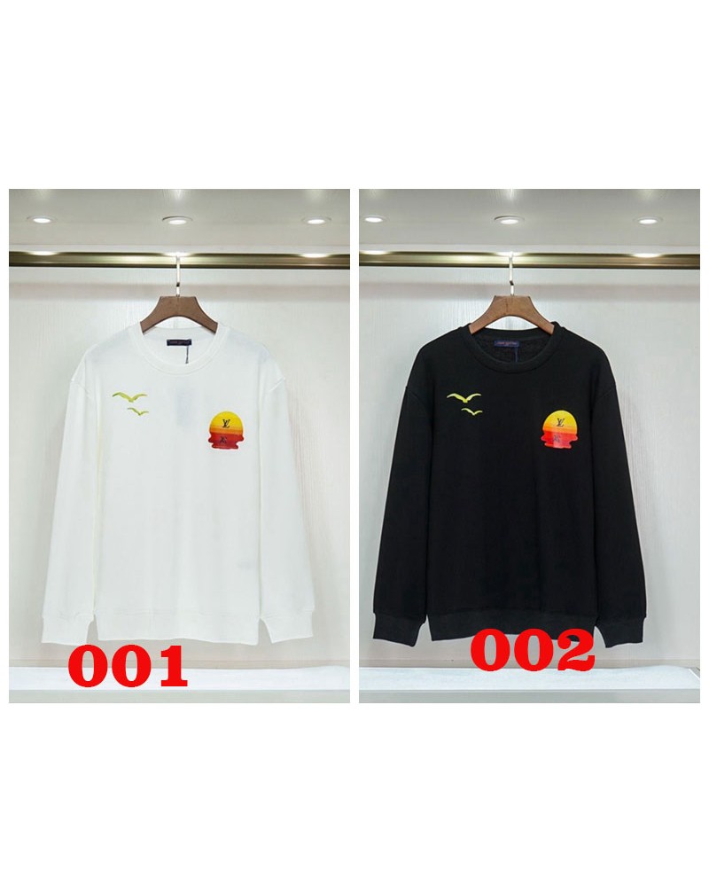 ルイヴィトン トレーナーお洒落ハワイ風プリントスウェットシャツペアお揃い人気潮流 ルイヴィトン トレーナーお洒落ハワイ風プリントスウェットシャツペアお揃い人気潮流