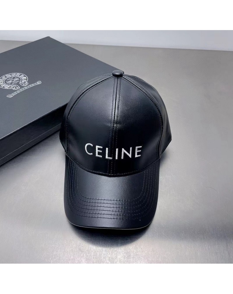 セリーヌ キャップカジュアルレザー製野球帽子ファッション人気サイズ調整可能