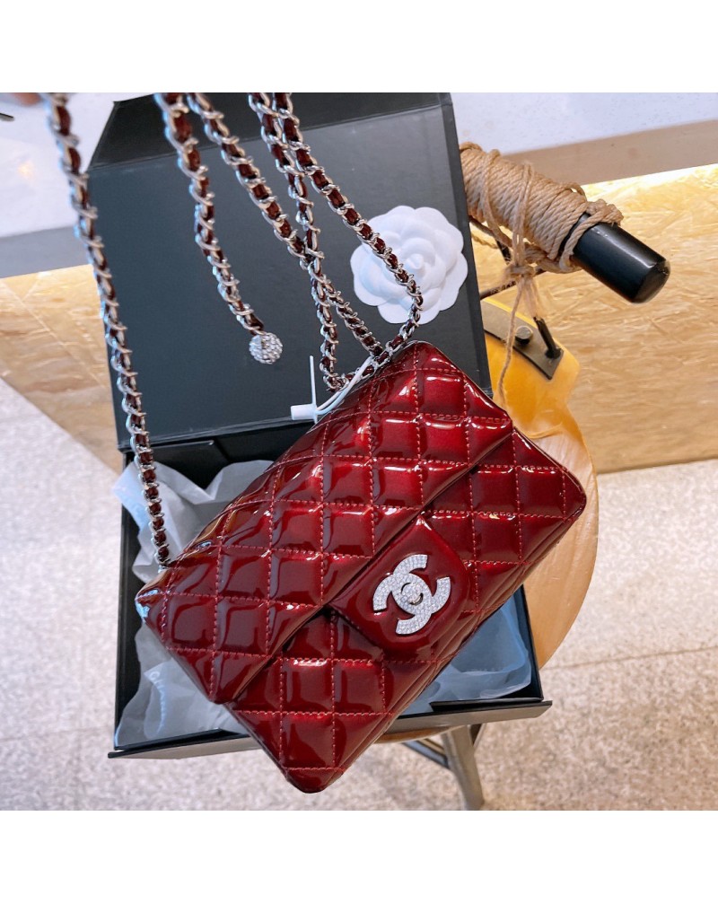 シャネル ミニショルダーバック高級キラキラ斜め掛けバッグチェーン肩紐小香風