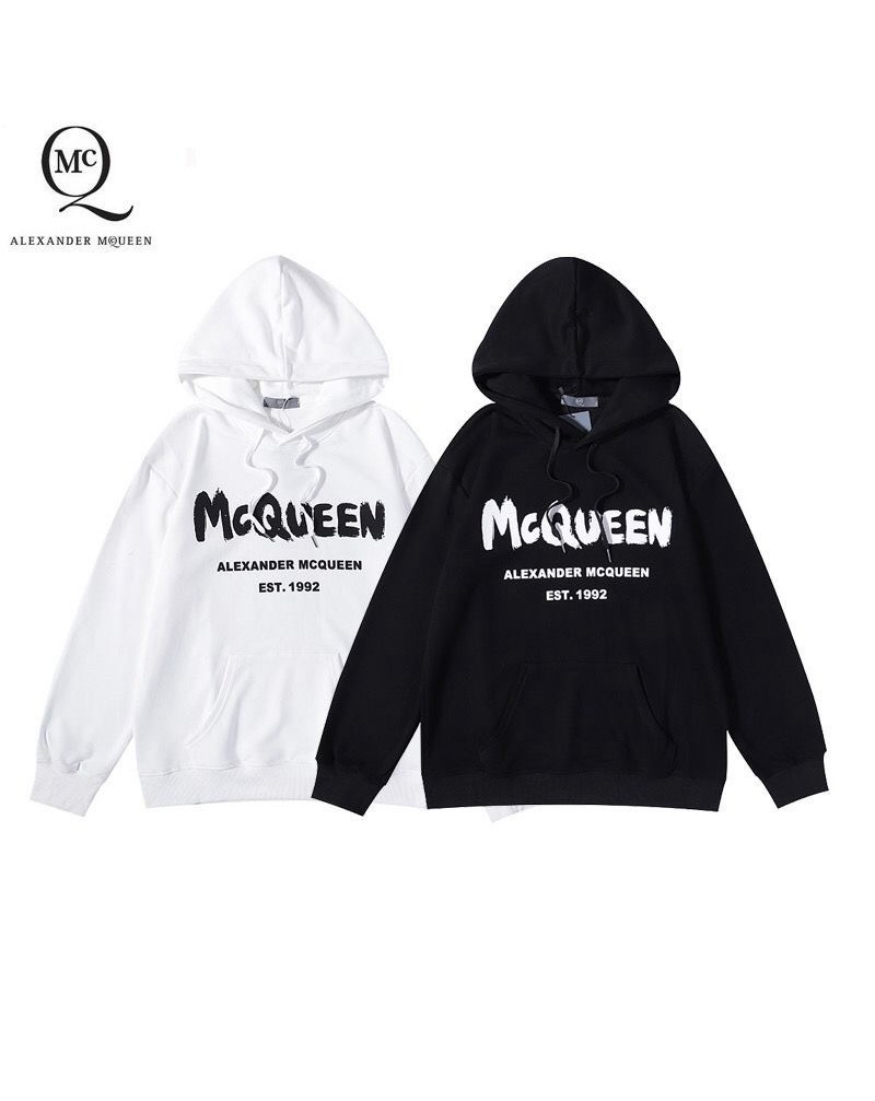 MC QUEEN スウェットシャツカジュアル人気ペアお揃いパーカーフード付きコットンソフト