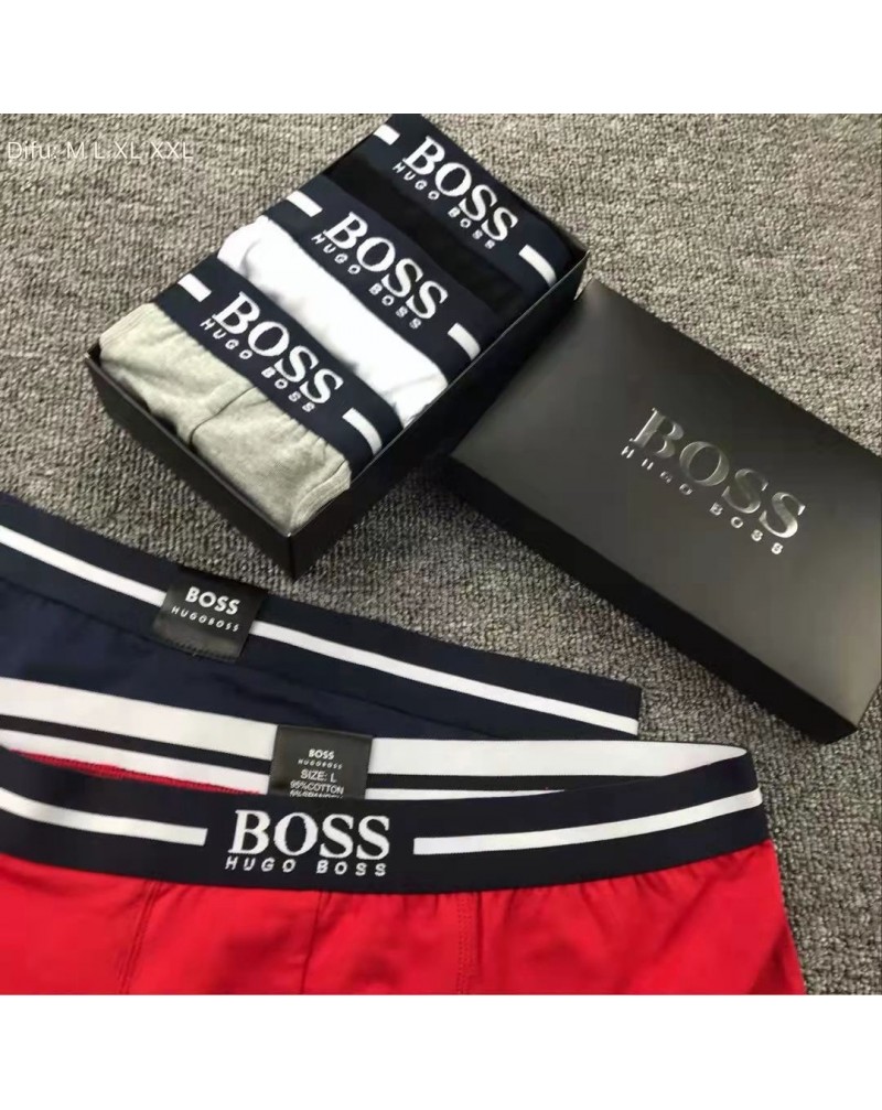 BOSS 男性用パンツ 三点セットコットンソフト肌触りよい四角パンツ