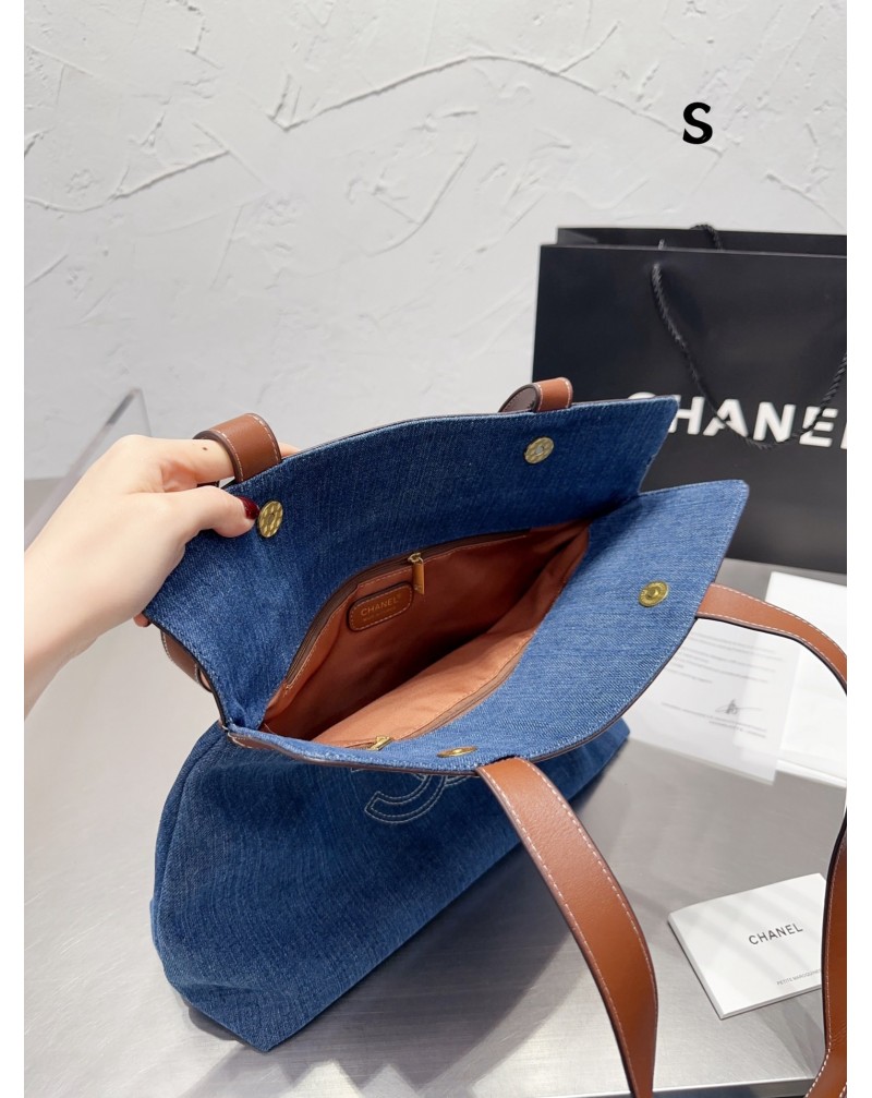 シャネル ショピングバックお洒落精緻刺繍ショルダーバッグデニム性耐摩擦ファッション人気 シャネル ショピングバックお洒落精緻刺繍ショルダーバッグデニム性耐摩擦ファッション人気