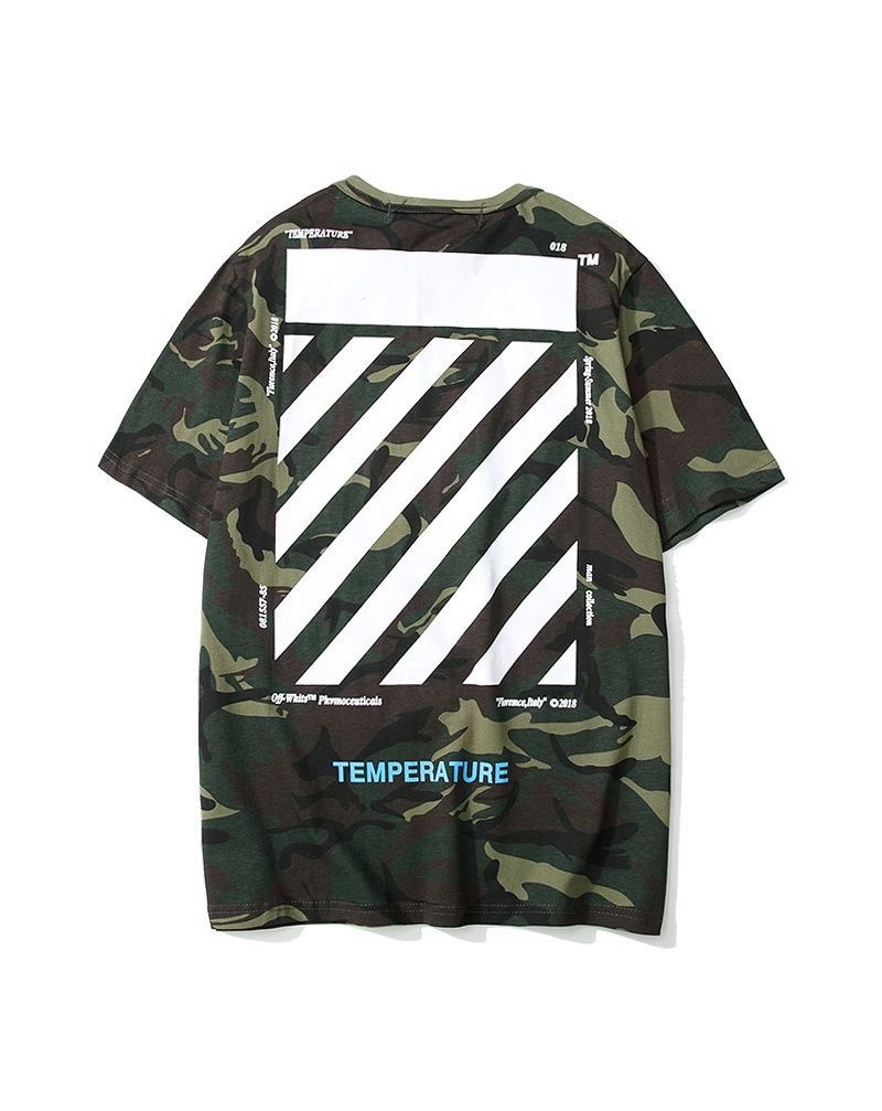 オーフホワイト tシャツ半袖個性迷彩潮流ティシャツトップスペアお揃い人気 オーフホワイト tシャツ半袖個性迷彩潮流ティシャツトップスペアお揃い人気