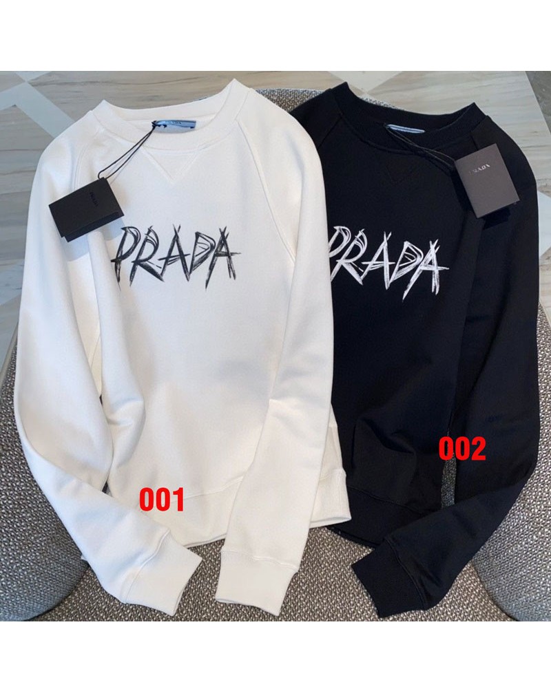 プラダ トレーナーお洒落ファッションスウェットシャツコットン製柔らかい プラダ トレーナーお洒落ファッションスウェットシャツコットン製柔らかい