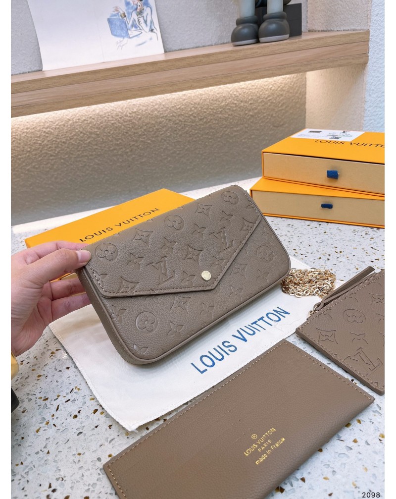 ヴィトンショルダーバッグ三点セットお洒落実用性よい財布や小銭入れミニ斜め掛けバッグ