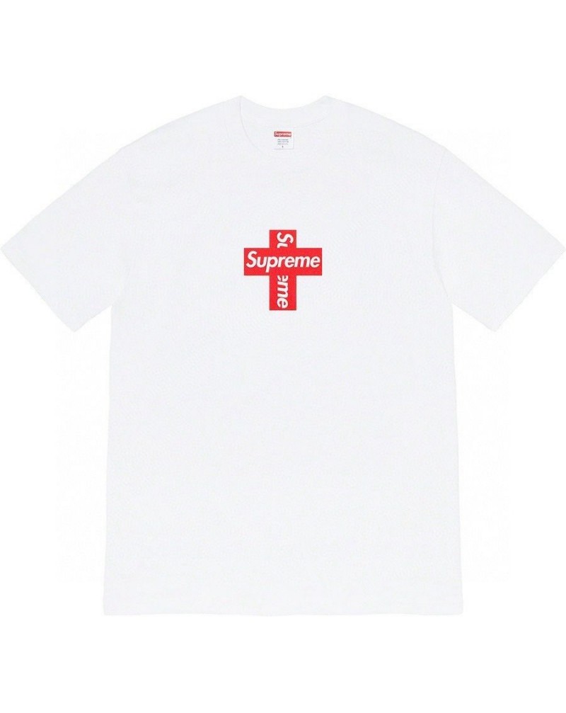 シュプリームtシャツ半袖お洒落カジュアルティシャツ刺繍ロゴトップスメンズレディース兼用潮流個性