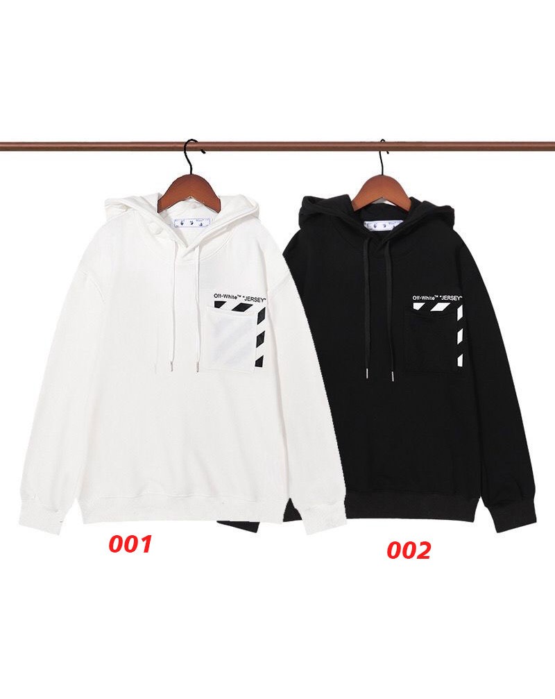 off-white パーカーフード付きカジュアル潮流個性スウェットトップスカップル向け人気コットン肌触り柔らかい
