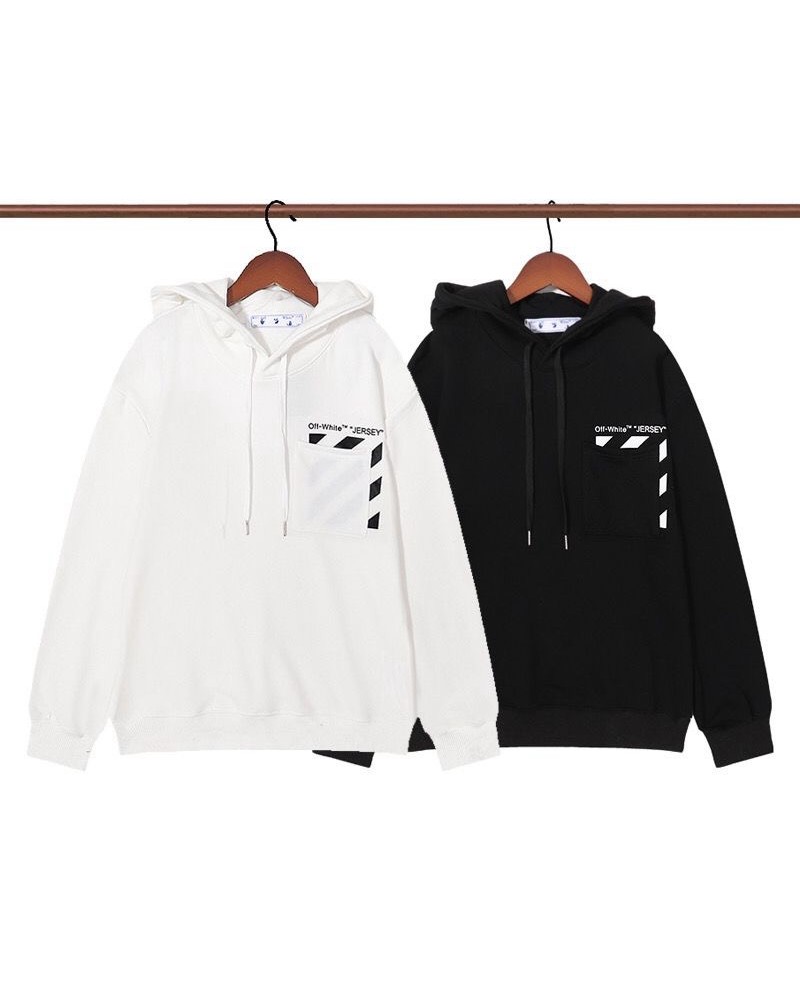 off-white パーカーフード付きカジュアル潮流個性スウェットトップスカップル向け人気コットン肌触り柔らかい