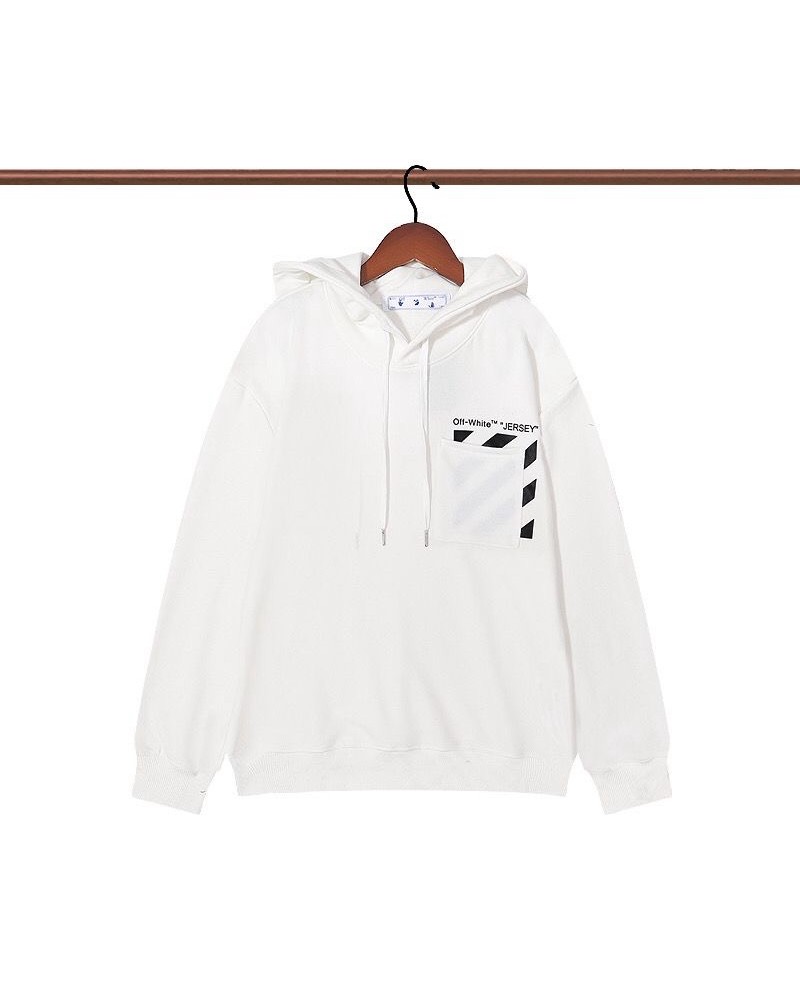 off-white パーカーフード付きカジュアル潮流個性スウェットトップスカップル向け人気コットン肌触り柔らかい