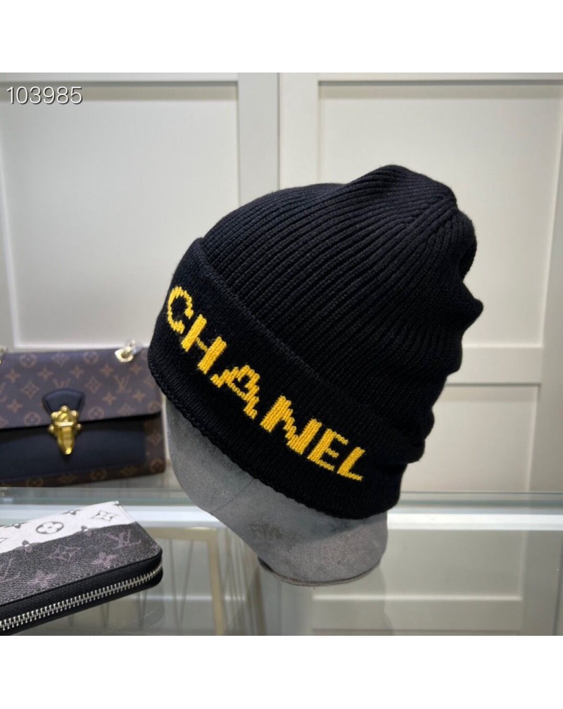 シャネル ニット帽お洒落刺繍編みハットソフト防寒防風暖かいニット帽子