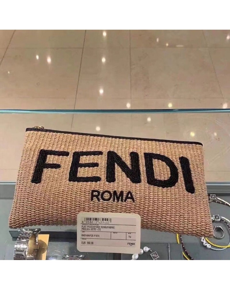 フェンデイ ショルダーバッグお洒落シンプルわら編み編みバッグ人気新作耐摩擦