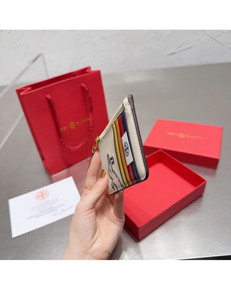 Tory Burch 小銭入れお洒落可愛いウサギカードケースファスナー付き紛失防止携帯便利
