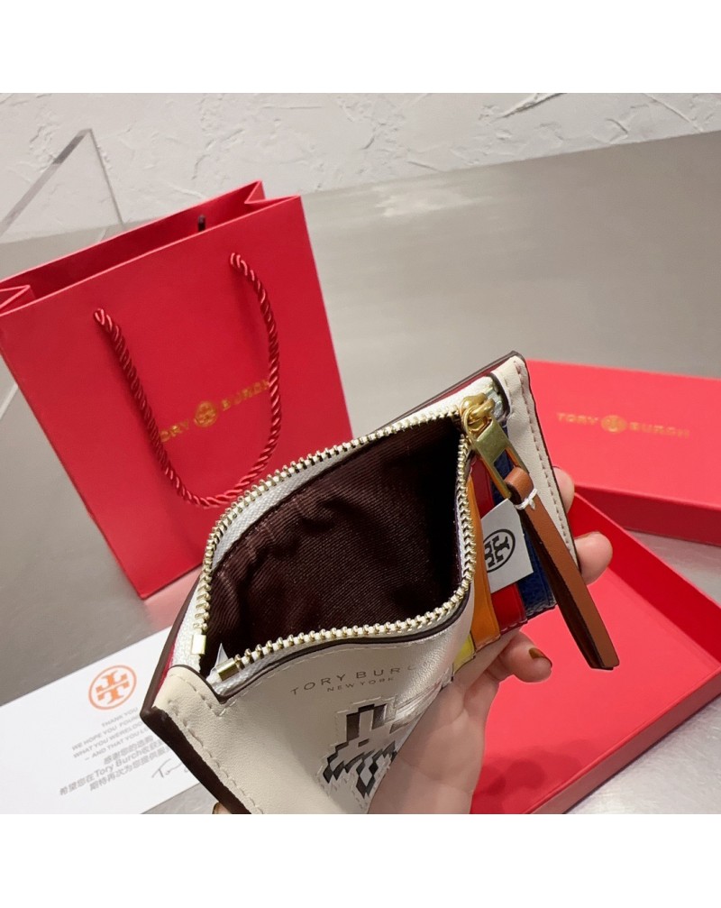 Tory Burch 小銭入れお洒落可愛いウサギカードケースファスナー付き紛失防止携帯便利