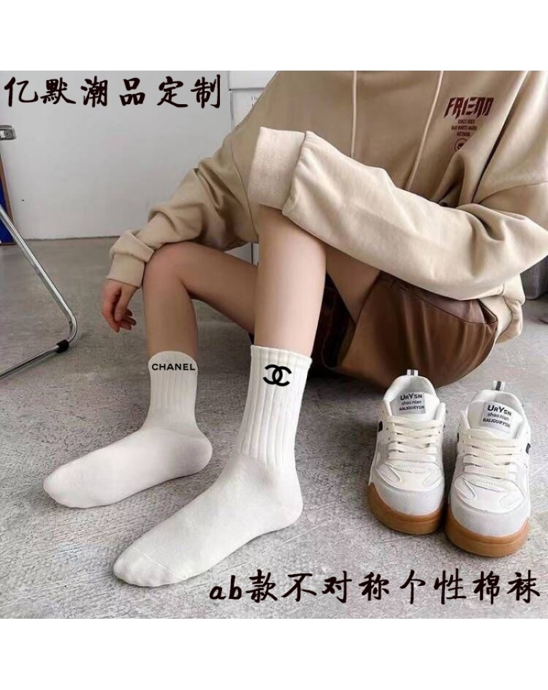 シャネル ソックスお洒落小香風靴下ソックス三点セット可愛い人気AB型ファッション個性ソックス