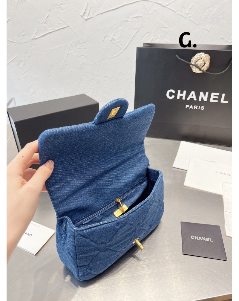 シャネル ショルダーバックデニム製お洒落高品質斜め掛けバック芸能人セレプ愛用カバン