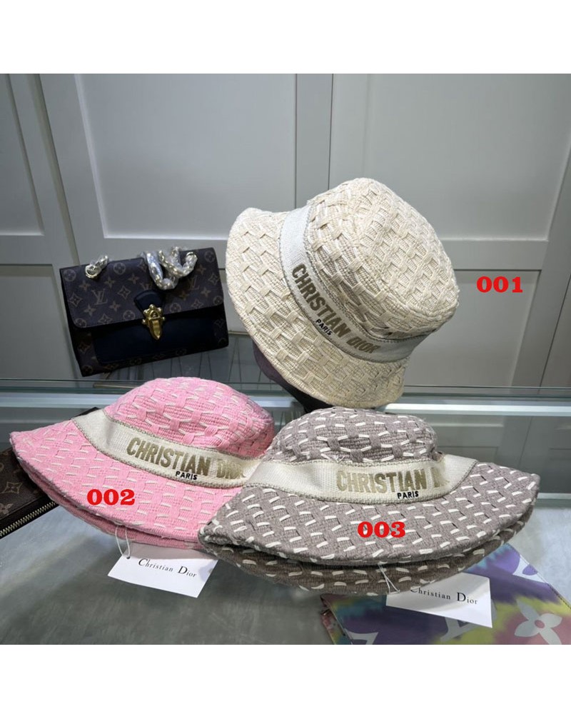 ディオール漁師の帽子お洒落人気帽子ファッション新品編み物