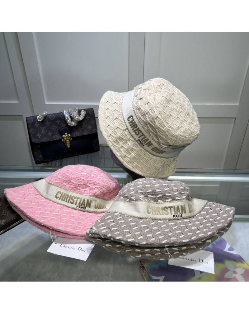 ディオール漁師の帽子お洒落人気帽子ファッション新品編み物
