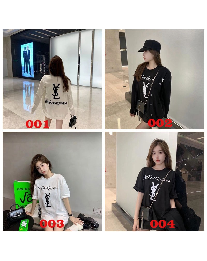 サンローランｔシャツ半袖 カーディガンファッション優雅レディースむけ人気