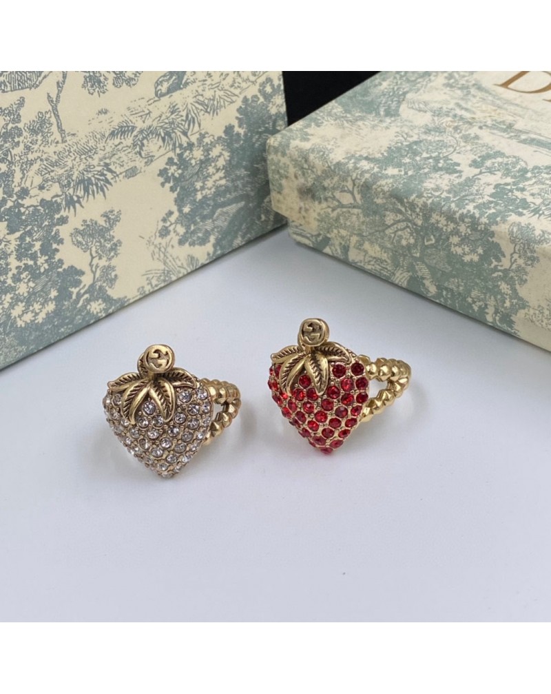 グッチ 指輪可愛いいちごリングお洒落キラキラ