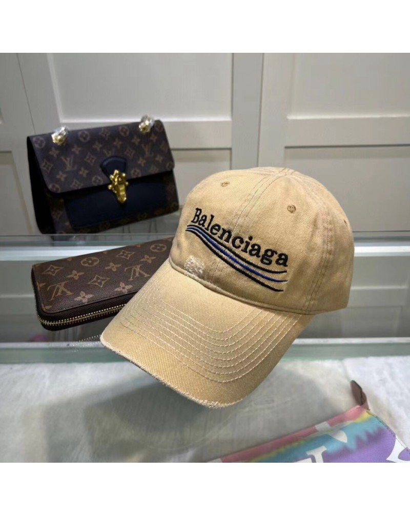 バレンシアガ キャップお洒落韓国風野球帽子カジュアル刺繍ロゴ高級キャップサイズ調節（55-59cm）