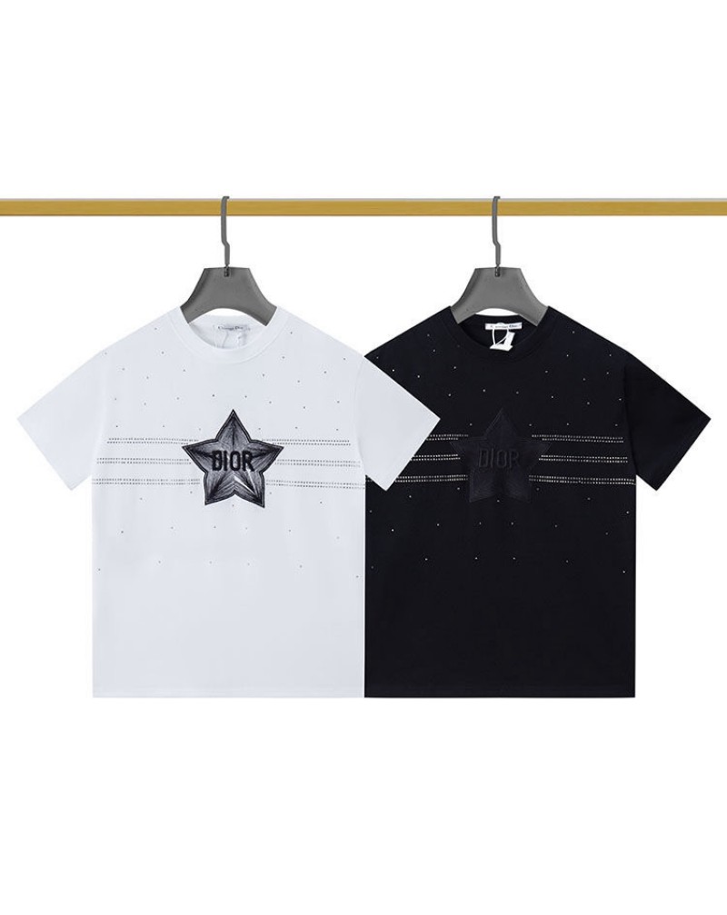 ディオール ｔシャツ半袖お洒落精緻刺繍ティシャツトップスコットン製肌柔らかい上着