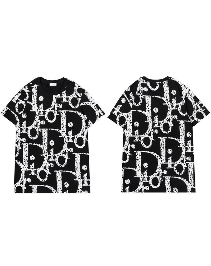 ディオール Tシャツハーフパンツ二点セット子供向け人気お洒落ティシャツ半パンツ上下セットキッズ用コットン肌柔らかいソフト
