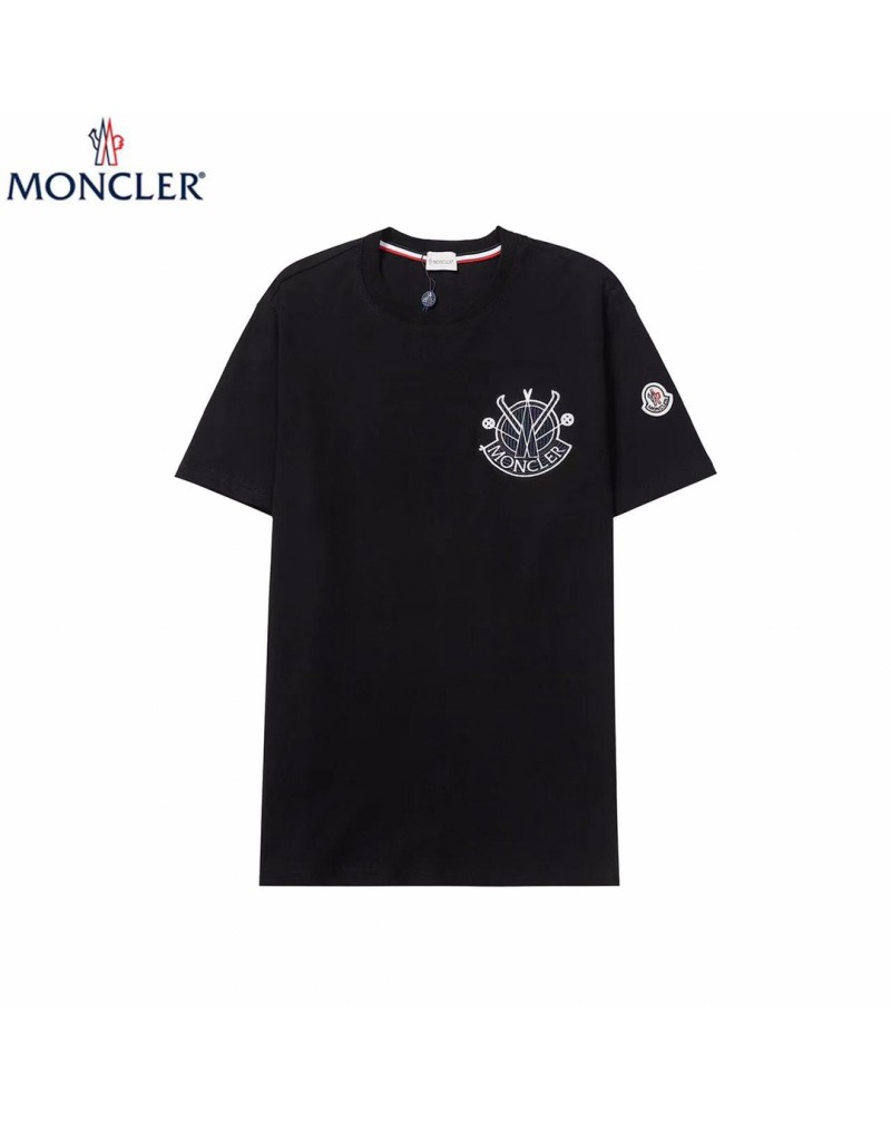 モンクレール ｔシャツ半袖お洒落カジュアル人気ティシャツトップスペアお揃いコットン肌柔らかい