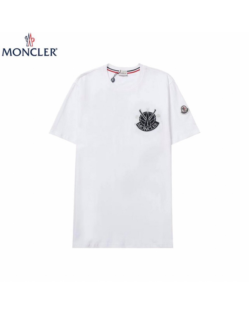 モンクレール ｔシャツ半袖お洒落カジュアル人気ティシャツトップスペアお揃いコットン肌柔らかい