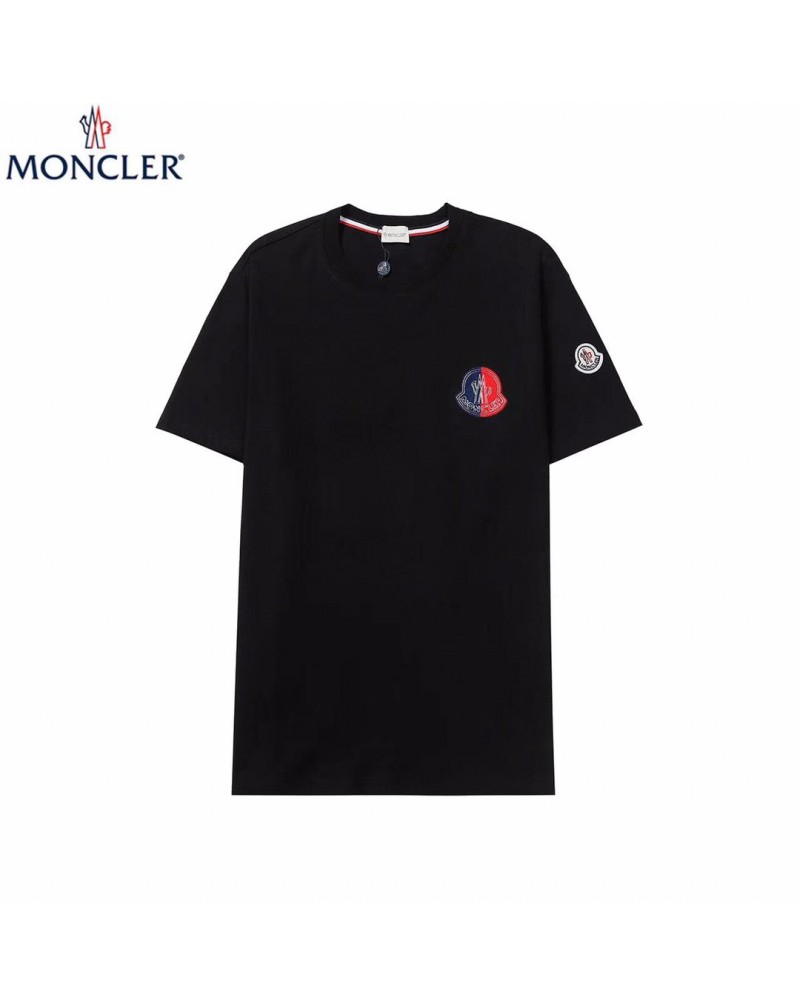 モンクレール ｔシャツ半袖コットン製人気ティシャツ23SS精緻刺繍短袖ペアルック高級