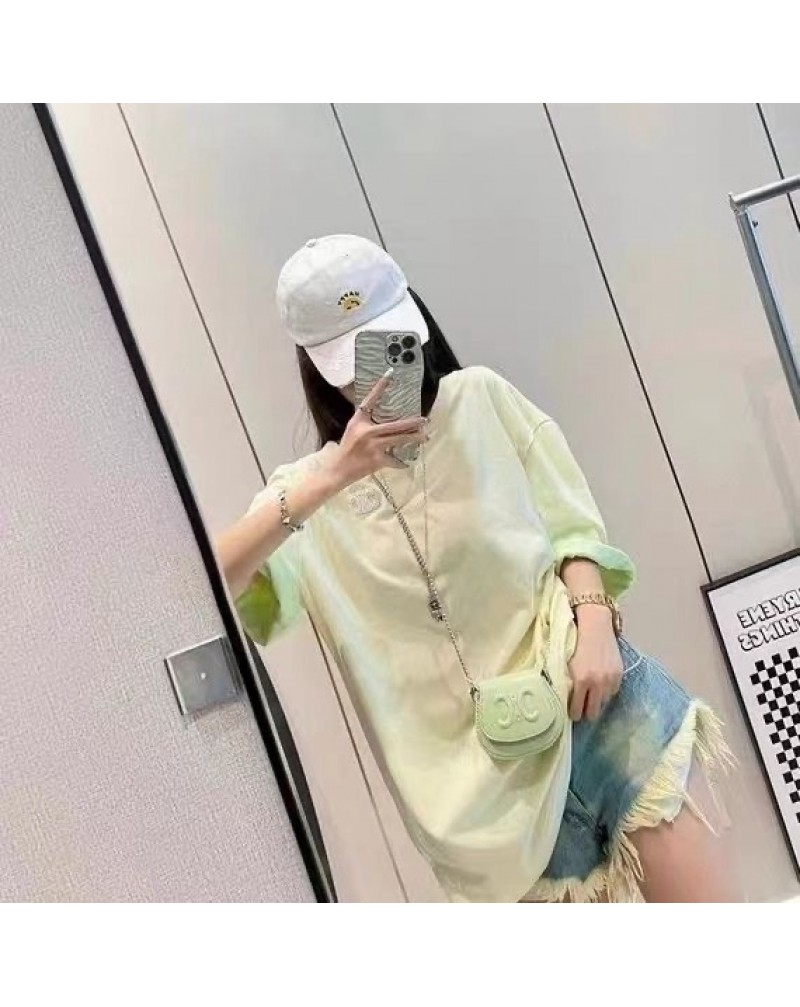 セリーヌ ｔシャツ半袖洒落ワンピースティシャツ人気ファッションミニショルダーバック付き