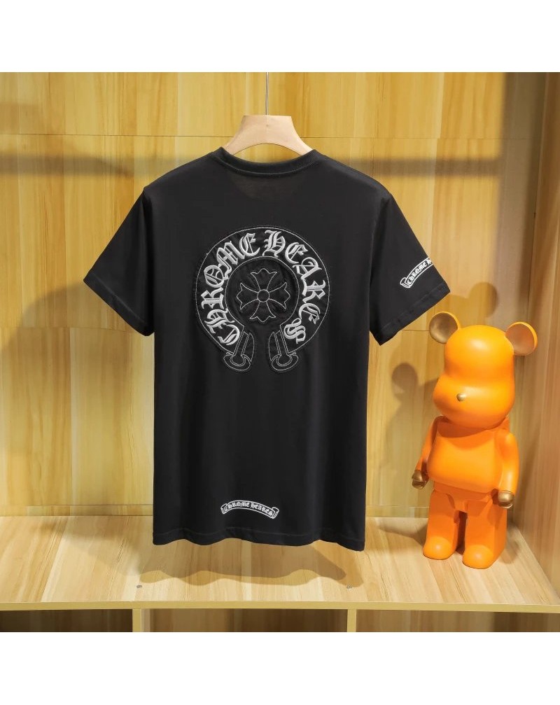 クロムハーツ ｔシャツ半袖ペアルック個性潮流ティシャツ短袖コットン製精緻刺繍ロゴ