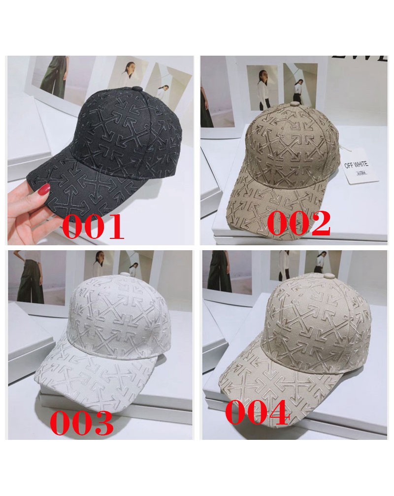 オーフホワイト キャップ精緻刺繍矢印野球帽子ストリート風男女向け