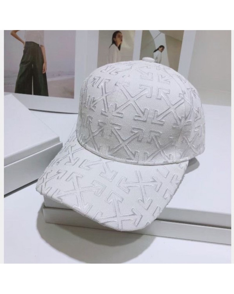 オーフホワイト キャップ精緻刺繍矢印野球帽子ストリート風男女向け