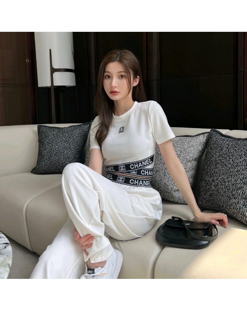 シャネル tシャツパンツ二点セットお洒落小香風カジュアルファッション人気上下セット