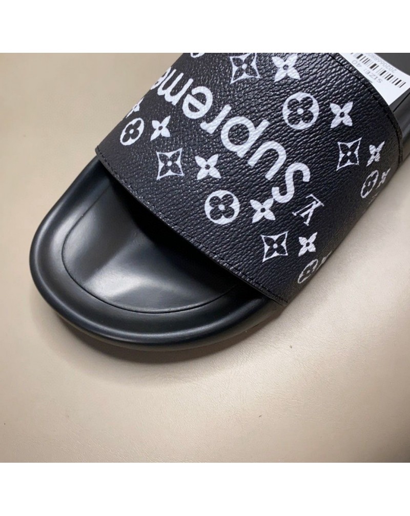 supreme vuittonコラボスリップメンズ向け個性潮流スリッパサンダル