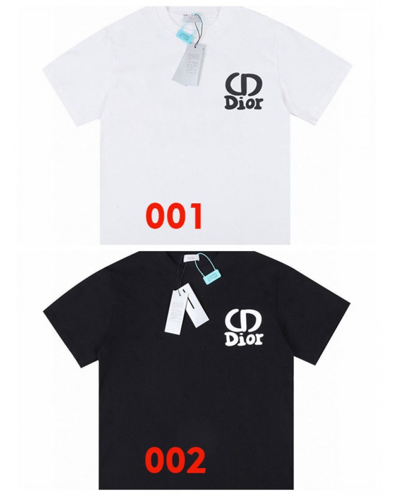 ディオール Tシャツ半袖お洒落新作人気ブランド ティシャツ短袖コットン製ソフト肌柔らかい丸首上着