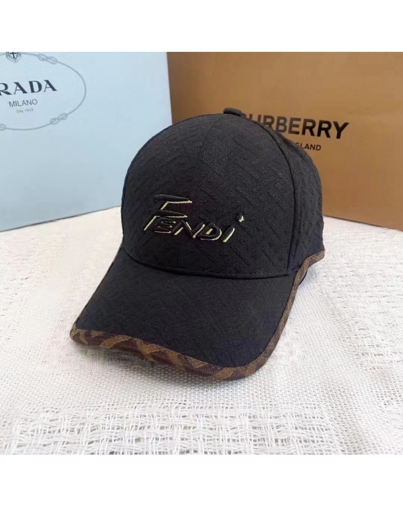 フェンデイ キャップお洒落ファッション新作精緻刺繍サイズ調整可能