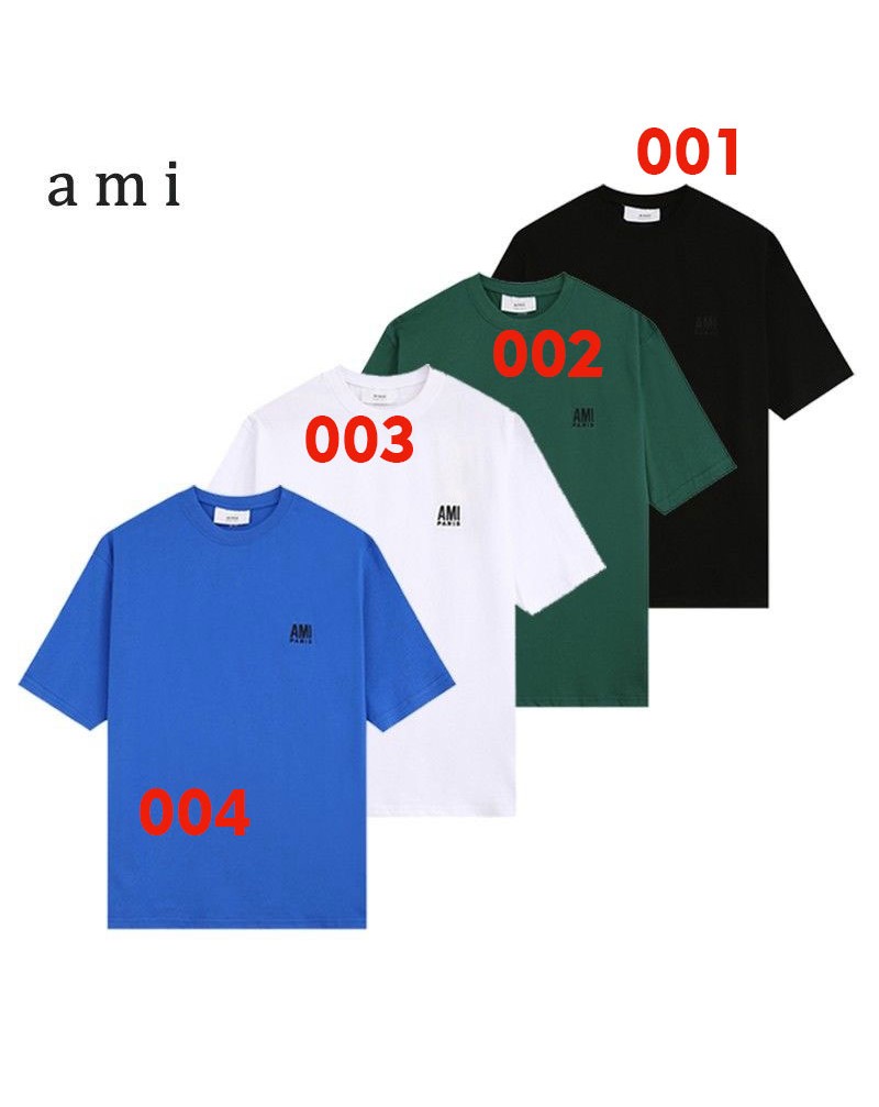 AMI ｔシャツ半袖お洒落精緻刺繍ティシャツ男女向け人気