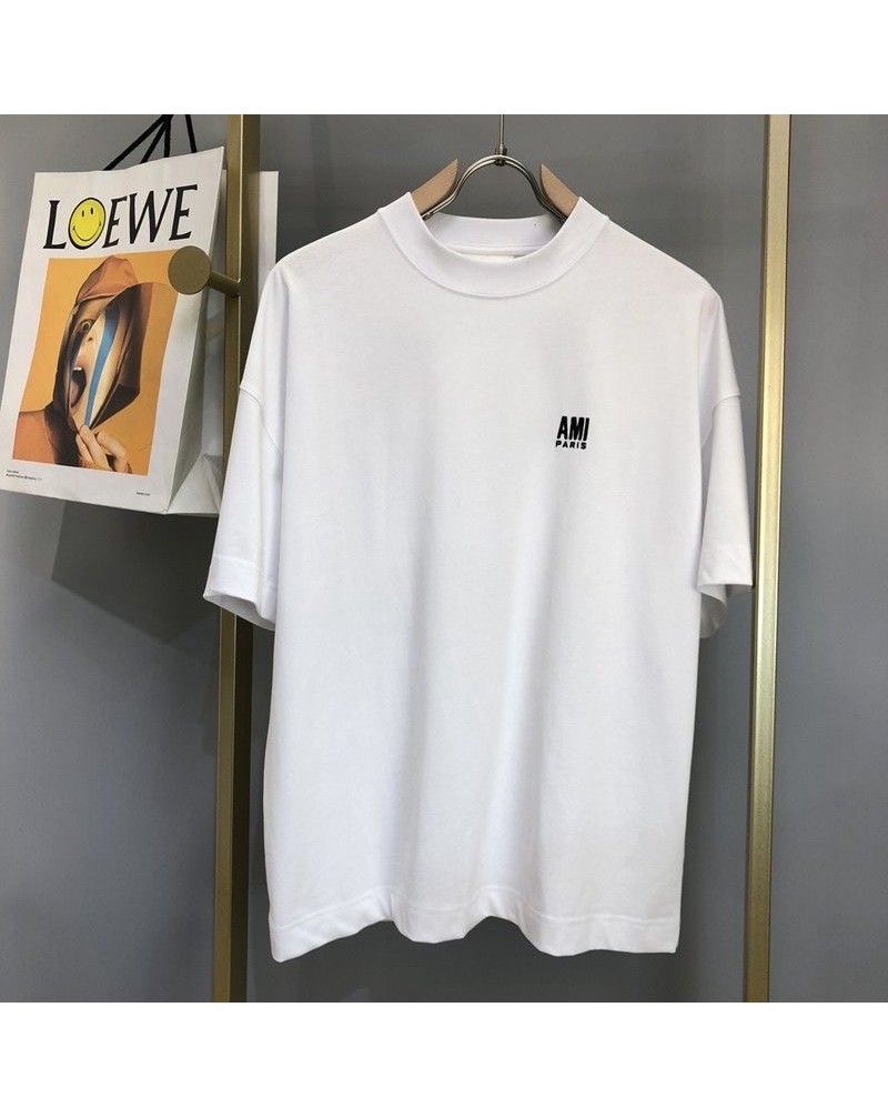 AMI ｔシャツ半袖お洒落精緻刺繍ティシャツ男女向け人気