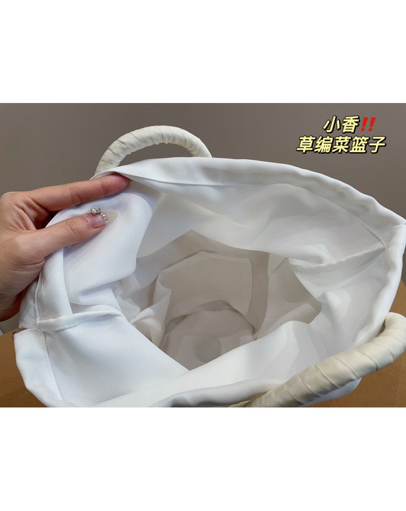 シャネル カゴバックお洒落小香風カゴバック可愛いレース蝶結び付きファッション新作ハンドバック