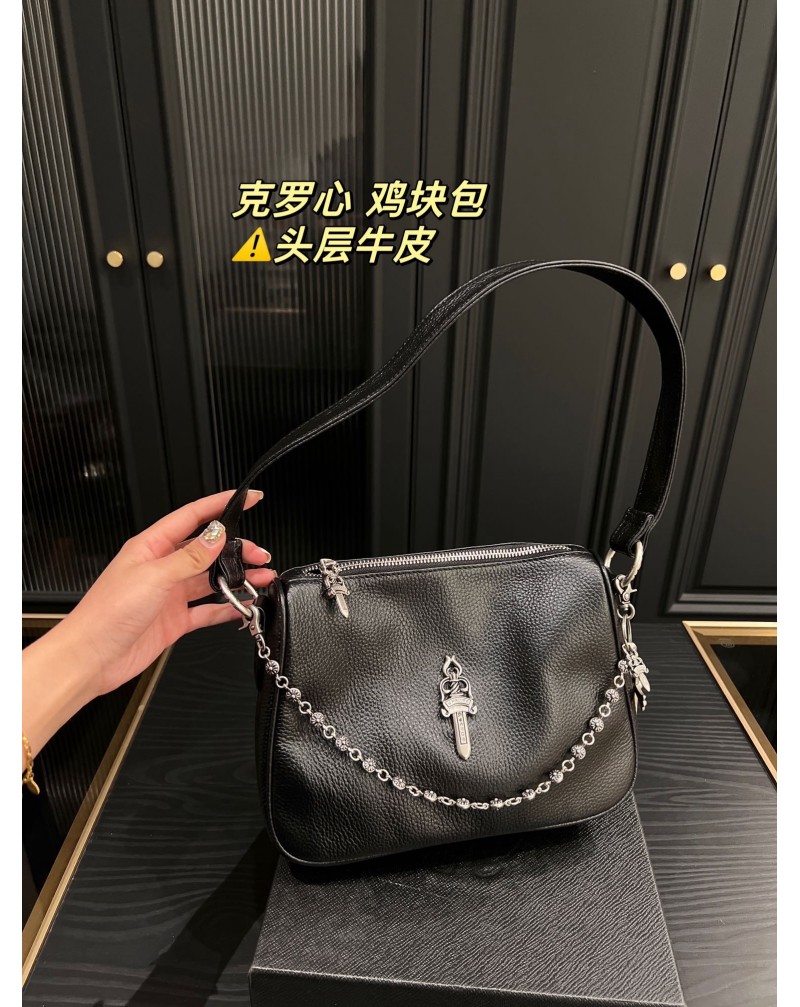 クロムハーツ ショルダーバック潮流個性人気チェーン付きカバン独特皮製高級感
